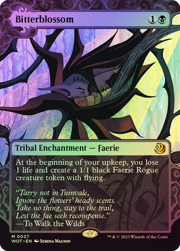 Wilds of Eldraine Enchanting Tales Foil: Bitterblossom (0027)