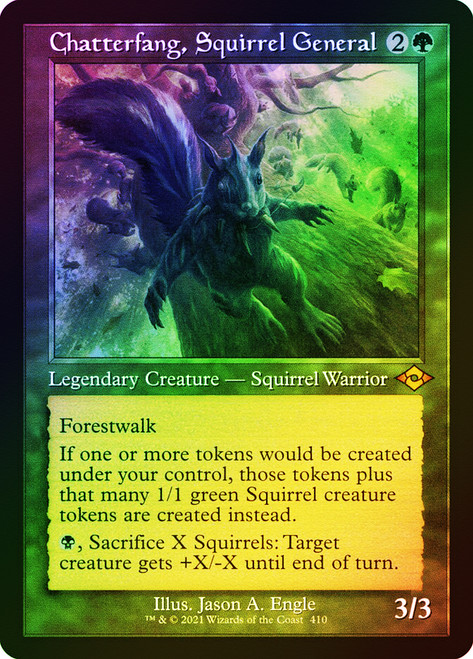 Modern Horizons 2 Variants Foil: Chatterfang, Squirrel General (Retro Frame)