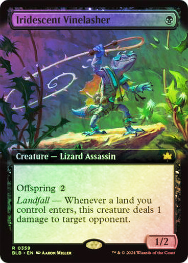 Bloomburrow Variants Foil: Iridescent Vinelasher (0359 - Extended Art)