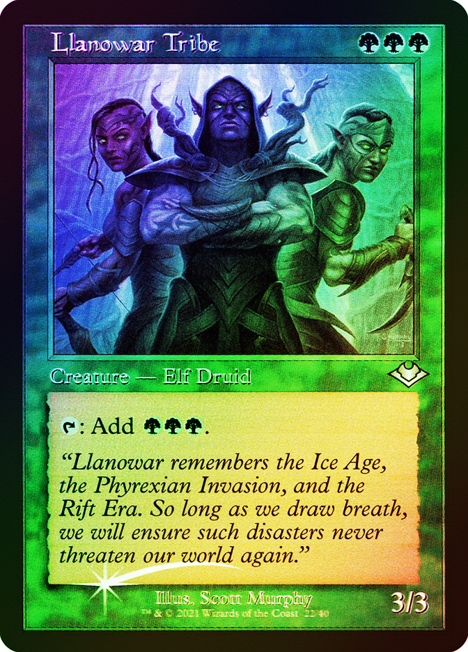 Modern Horizons - Retro Frames: Llanowar Tribe (Foil Retro Frame)