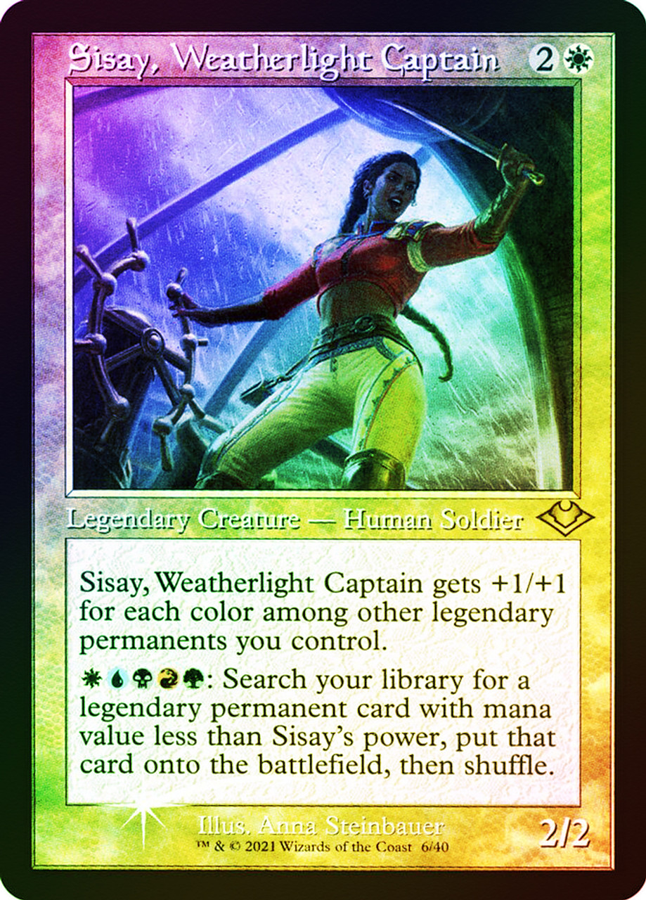 Modern Horizons - Retro Frames: Sisay, Weatherlight Captain (Foil Retro Frame)