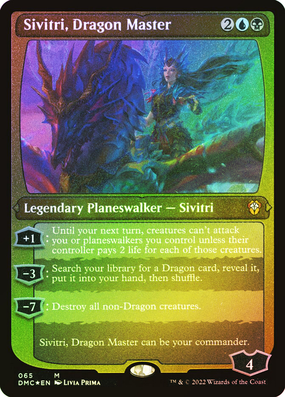 Dominaria United Commander Decks Variants: Sivitri, Dragon Master (Foil Etched)