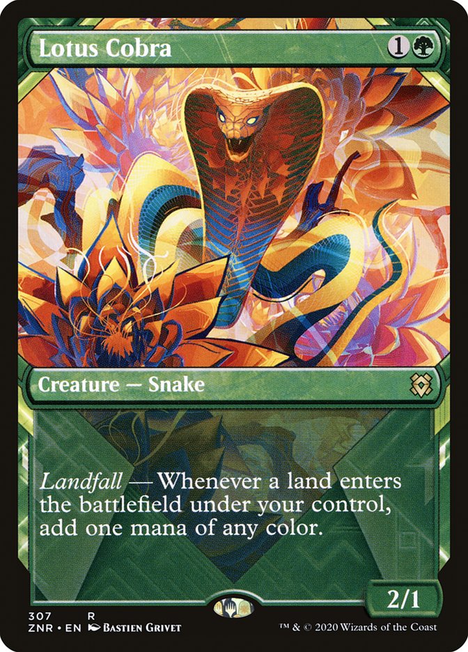Zendikar Rising Variants: Lotus Cobra (Showcase)