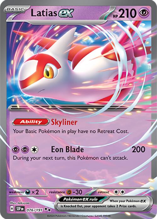 Latias ex #76 (Pokemon Surging Sparks)