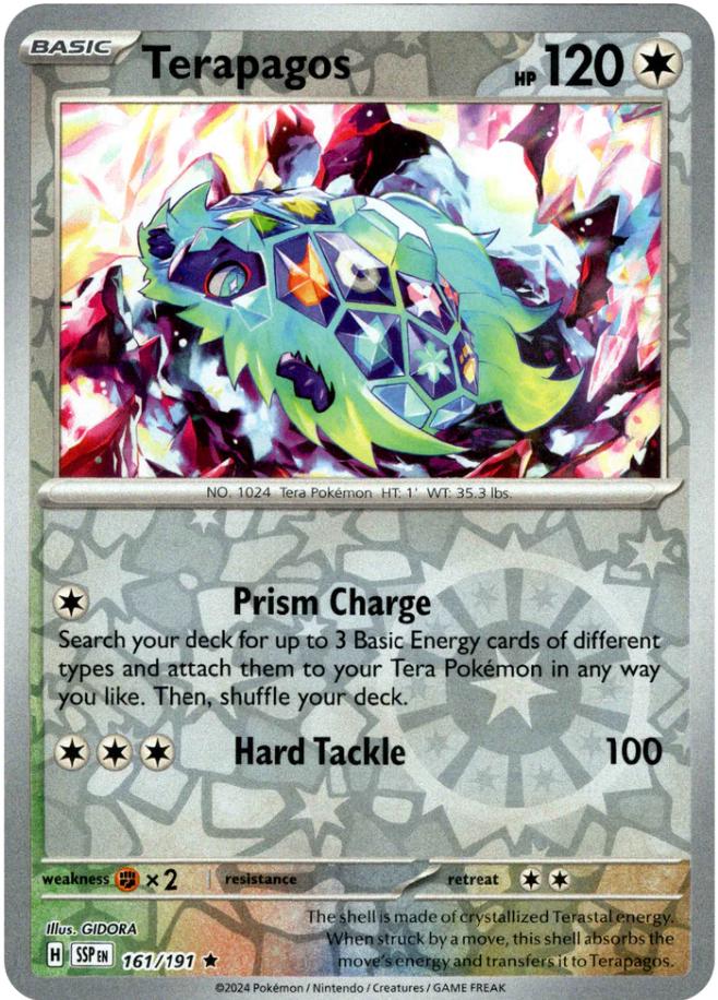 Terapagos [Reverse Holo] #161 (Pokemon Surging Sparks)