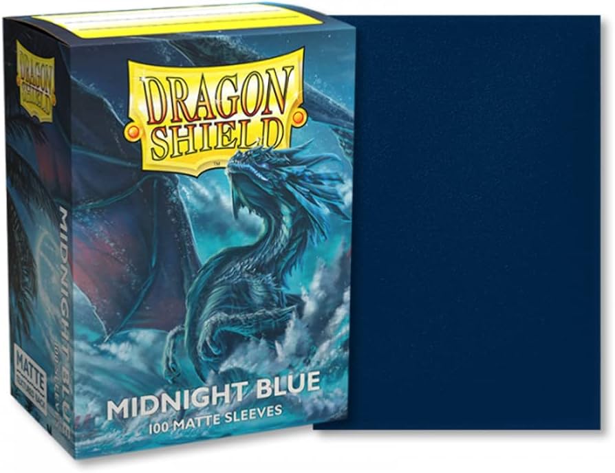 Dragon Shield Arcane Tinmen Midnight Blue Matte Card Sleeves, Box of 100