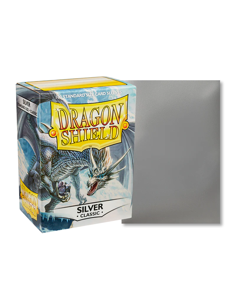 Dragon Shield - Silver - Matte Sleeves - Standard Size- 100